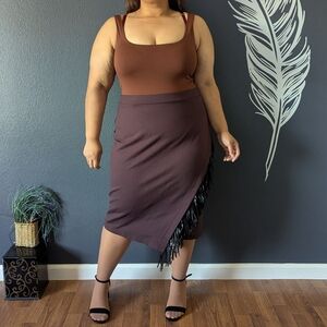 Coleen Lopez Tassel Hem Skirt